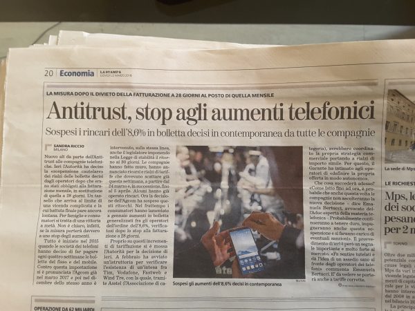 Antitrust 28 giorni telefonia
